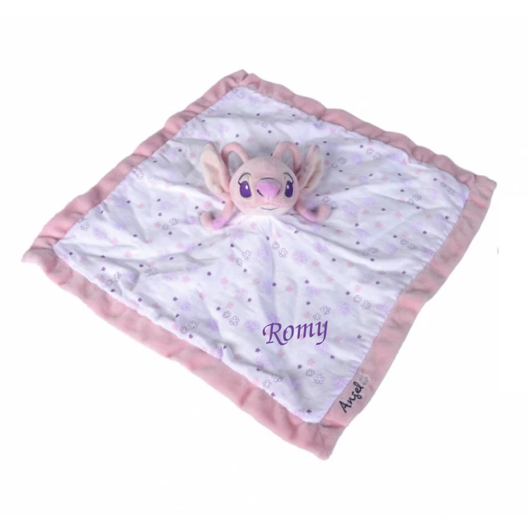 Disney - Angel Stitch Doudou Plat Lange Blanc Rose 40 Cm 1 Disney - Angel Stitch Doudou Plat Lange Blanc Rose 40 Cm