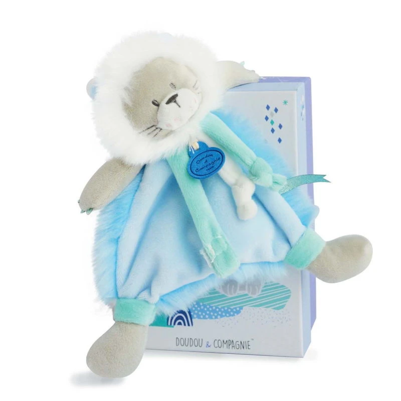 Doudou Et Compagnie - ArtikCOOL Doudou Attache-sucette Lion Bleu 1 Doudou Et Compagnie - ArtikCOOL Doudou Attache-sucette Lion Bleu