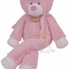 Doudou Et Compagnie Collection Bonbon Ours Longues Jambes Rose