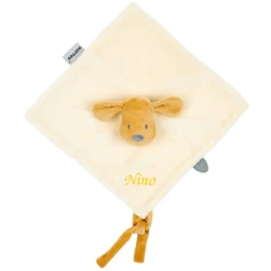 Nattou - Charlie Le Chien - Doudou Plat Jaune Vanille 25 Cm