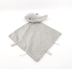 Nicotoy Doudou Dauphin Gris Blanc 25 Cm