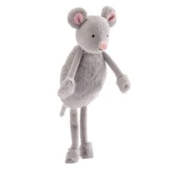Pioupiou Et Merveilles - Les Doux Bidous - Noémie La Souris Peluche Gris 25 Cm