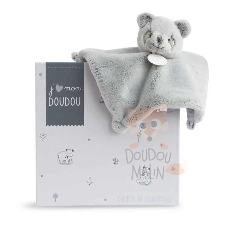 Doudou Et Compagnie J'aime Mon Doudou Doudou Plat Panda Gris 1 Doudou Et Compagnie J'aime Mon Doudou Doudou Plat Panda Gris