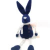 Bout'chou - Doudou Lapin Bleu Blanc étoile 30 Cm