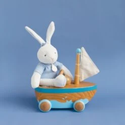 Doudou Et Compagnie - Lapin Matelot Bleu - Peluche Blanc Bleu 25 Cm -Disney || Moulin Roty || NATTOU Soldes lapin20matelot20bleu2020peluche20blanc20bleu202520cm 2