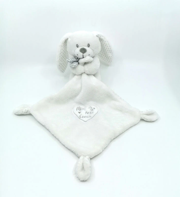Pommette Doudou Lapin Mouchoir Blanc Mon Petit Coeur 30 Cm 1 Pommette Doudou Lapin Mouchoir Blanc Mon Petit Coeur 30 Cm