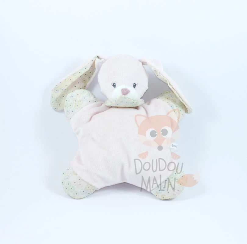 Bout'chou Doudou Lapin Rose Fleur Hochet 1 Bout'chou Doudou Lapin Rose Fleur Hochet
