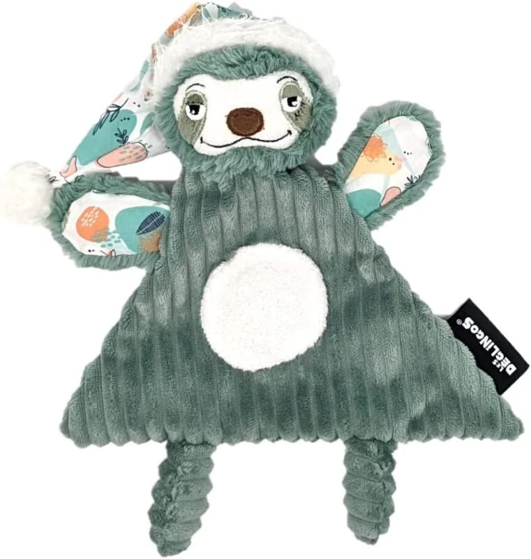 Les Déglingos - Chillos Le Paresseux - Doudou Plat Vert 25 Cm 1 Les Déglingos - Chillos Le Paresseux - Doudou Plat Vert 25 Cm