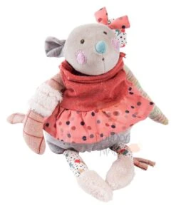 Moulin Roty Les Jolis Trop Beaux Peluche Souris Rouge Gris 30 Cm
