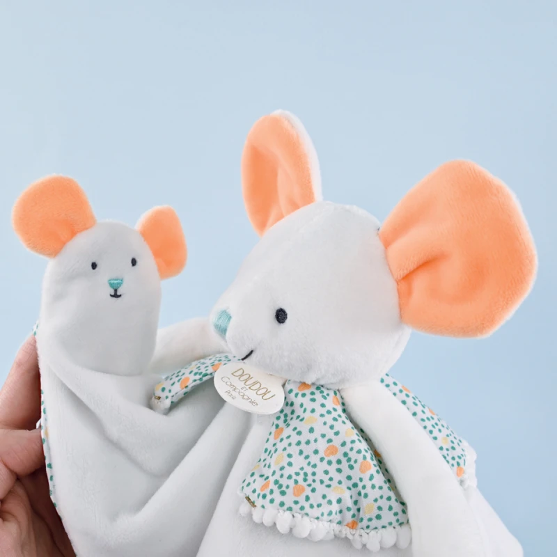 Doudou Et Compagnie - Les Petits Fûtés - Doudou Souris Blanc 30 Cm 4 Doudou Et Compagnie - Les Petits Fûtés - Doudou Souris Blanc 30 Cm – Image 4