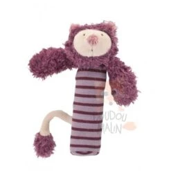 Moulin Roty Collection Les Zazous Hochet Pouet Mia Le Chat Violet