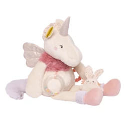 Galipette Lilou & Perlin Peluche D'activité Licorne Rose Beige