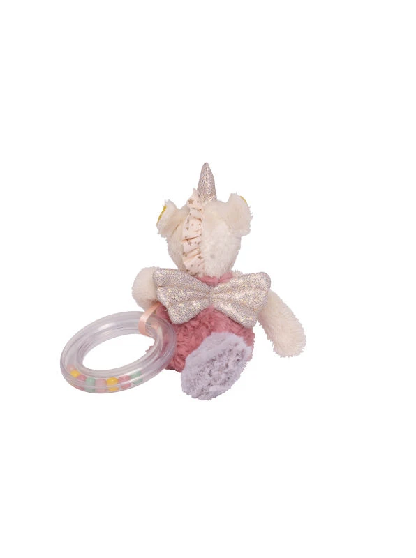 Galipette Lilou & Perlin Hochet Anneau Licorne Rose 2 Galipette Lilou & Perlin Hochet Anneau Licorne Rose – Image 2