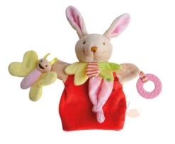 Doudou Et Compagnie Magic Marionnette Lapin Rouge Rose Jaune