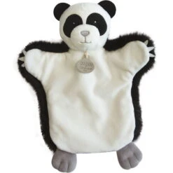 Doudou Et Compagnie - Marionnette Panda Blanc Noir 25 Cm
