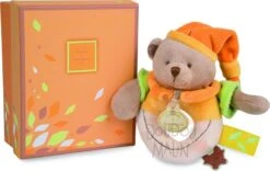 Doudou Et Compagnie Mélis L'ours Hochet Jaune Orange Vert