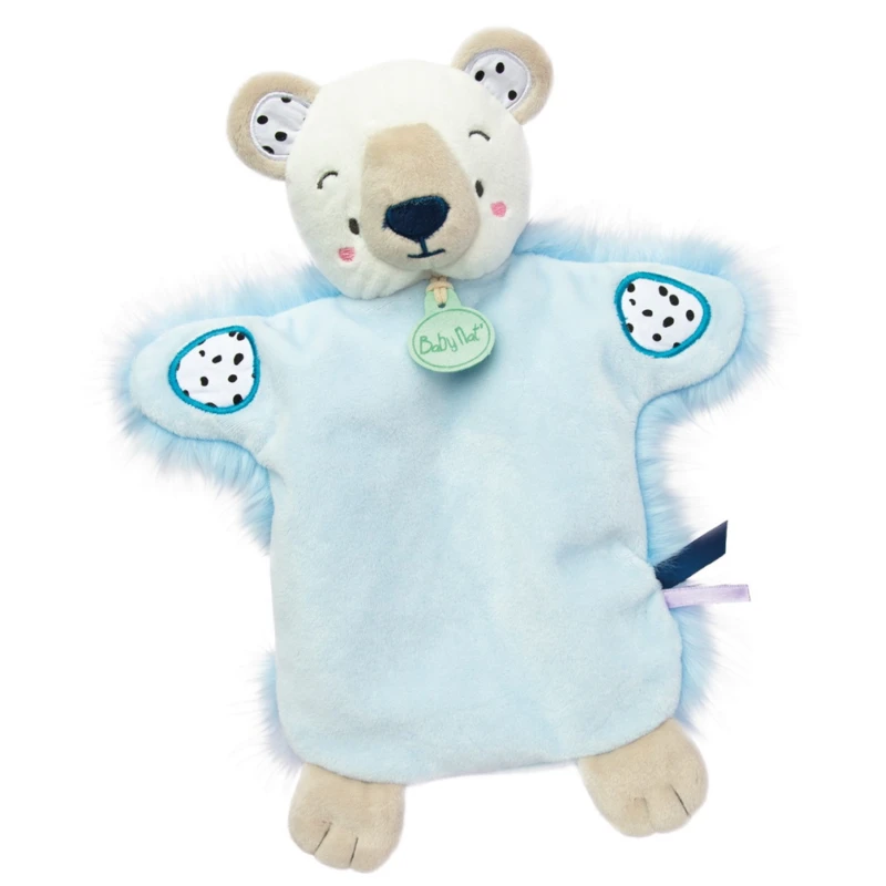 Baby'Nat - Neskimos Marionnette Ours Polaire Bleu 1 Baby'Nat - Neskimos Marionnette Ours Polaire Bleu