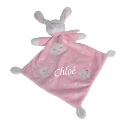 Nicotoy - New Boone Glow Doudou Plat Lapin Rose 40 Cm