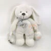 Pommette - Peluche D'éveil Lapin Blanc Mon Petit Coeur 30 Cm