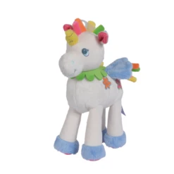 Nicotoy Peluche Licorne Ailée Blanc Multicolore 20 Cm
