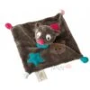 Pericles - Doudou Plat Chien Marron Bleu Rose Coeur étoile 20 Cm