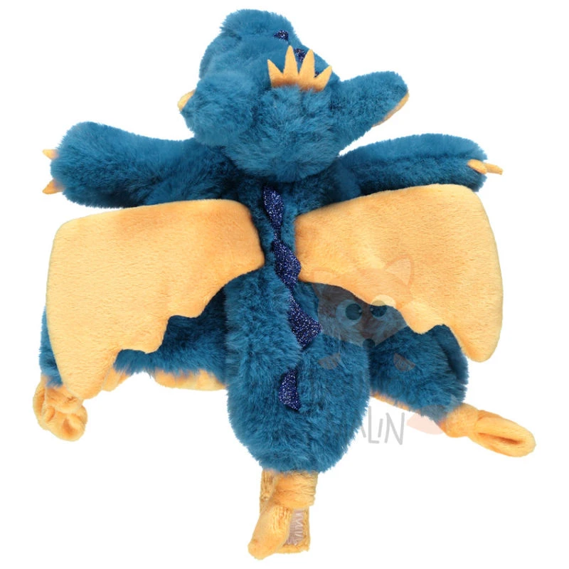 Orchestra Prémaman Doudou Plat Dragon Bleu Jaune 25 Cm 2 Orchestra Prémaman Doudou Plat Dragon Bleu Jaune 25 Cm – Image 2