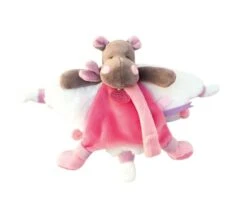 Doudou Et Compagnie - TATOO Plat Hippoptame Rose Blanc