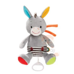 Minimi Titus L'âne Boîte à Musique Gris