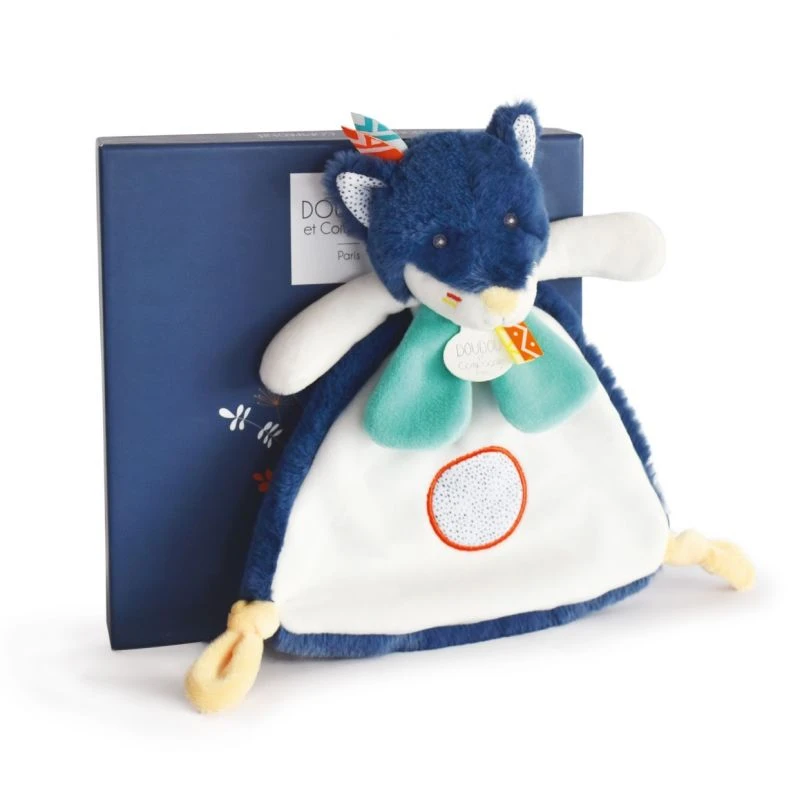 Doudou Et Compagnie - Tiwipi - Doudou Plat Loup Bleu 23 Cm 2 Doudou Et Compagnie - Tiwipi - Doudou Plat Loup Bleu 23 Cm – Image 2